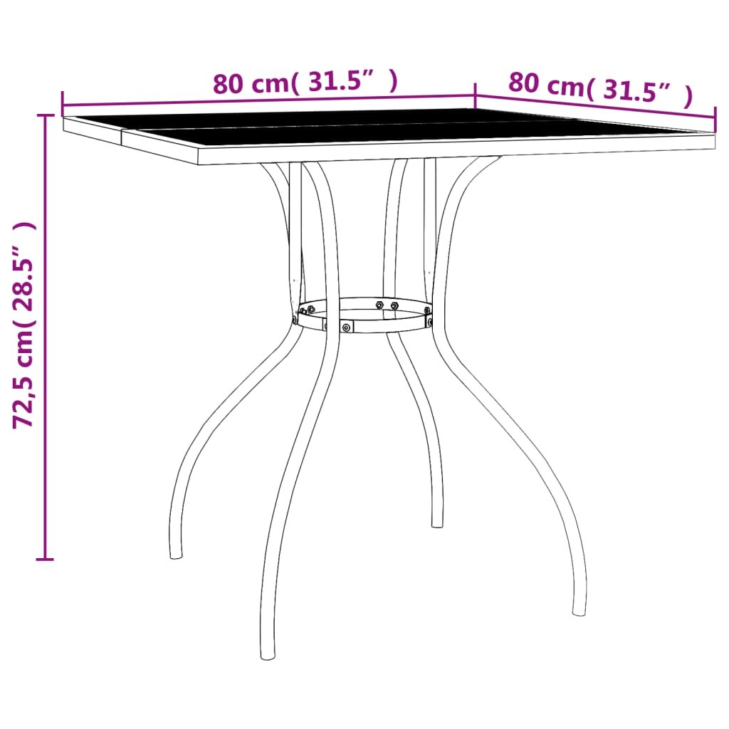 Table de jardin Marron 150x90x72 cm Plastique Aspect de rotin