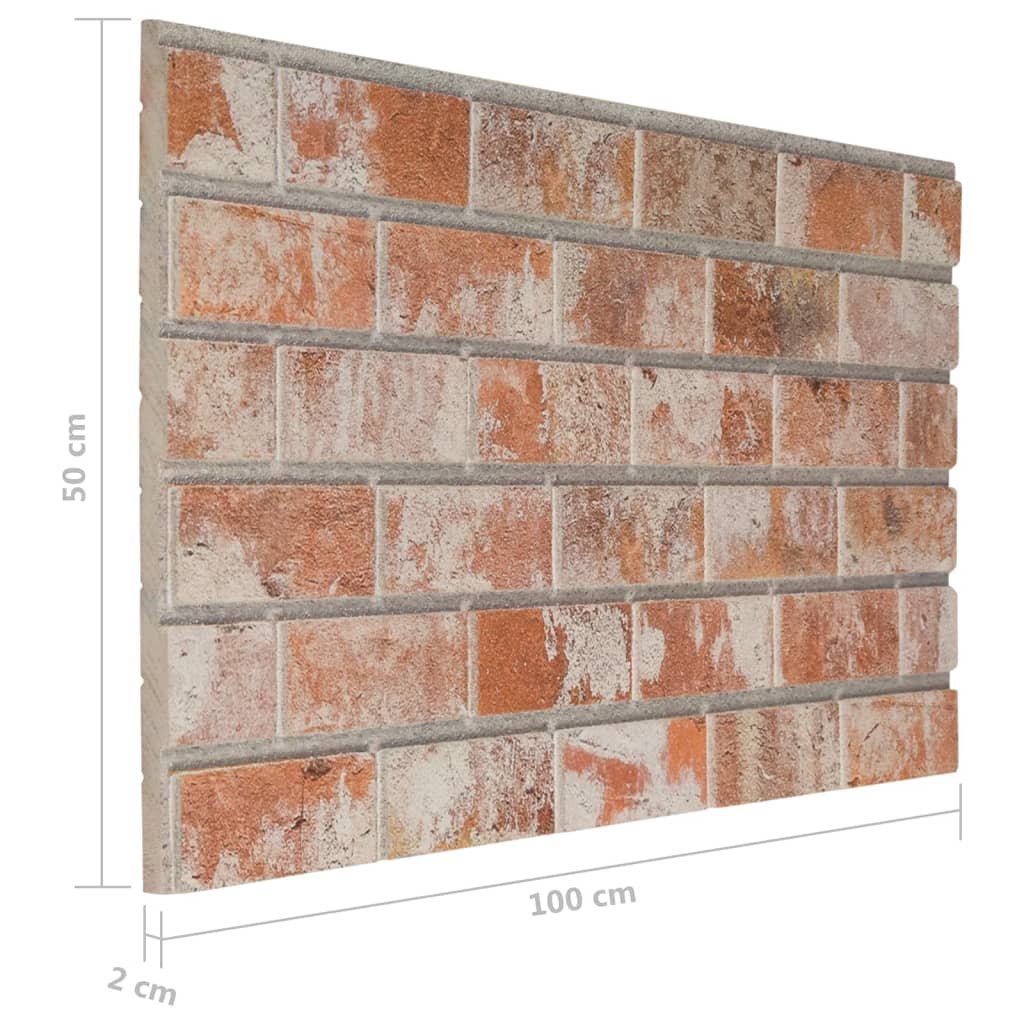 Panneaux muraux 3D au design de brique marron 10 pcs EPS